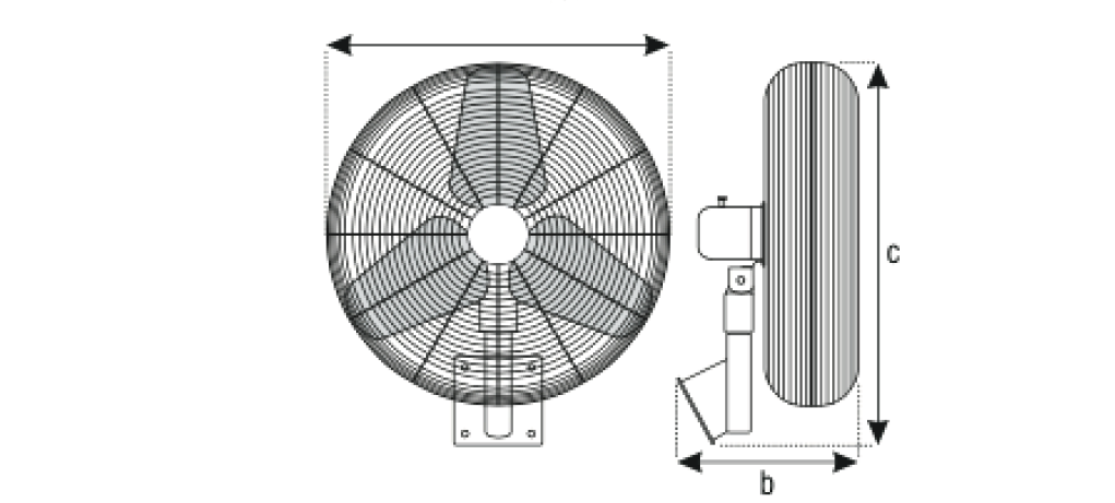 Ventilatore Industriale Assiale WF3080 Tecnocooling
