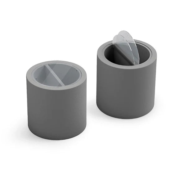 Tavolino Contenitore a Scomparti da Esterno Ø 55 cm Colore Grigio Blok Party - Lyxo
