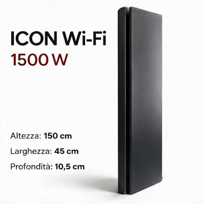 Radiatore elettrico verticale Radialight ICON Wi-Fi