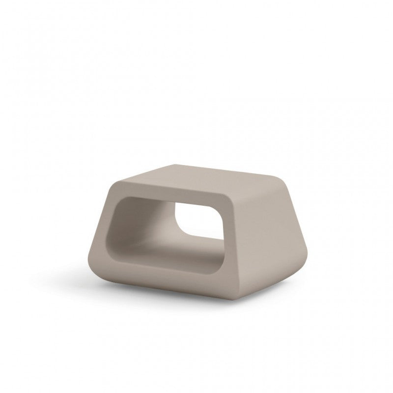 Tavolino Basso da Esterno in Polietilene 79x46 cm Colore Ambra Sugar - Lyxo