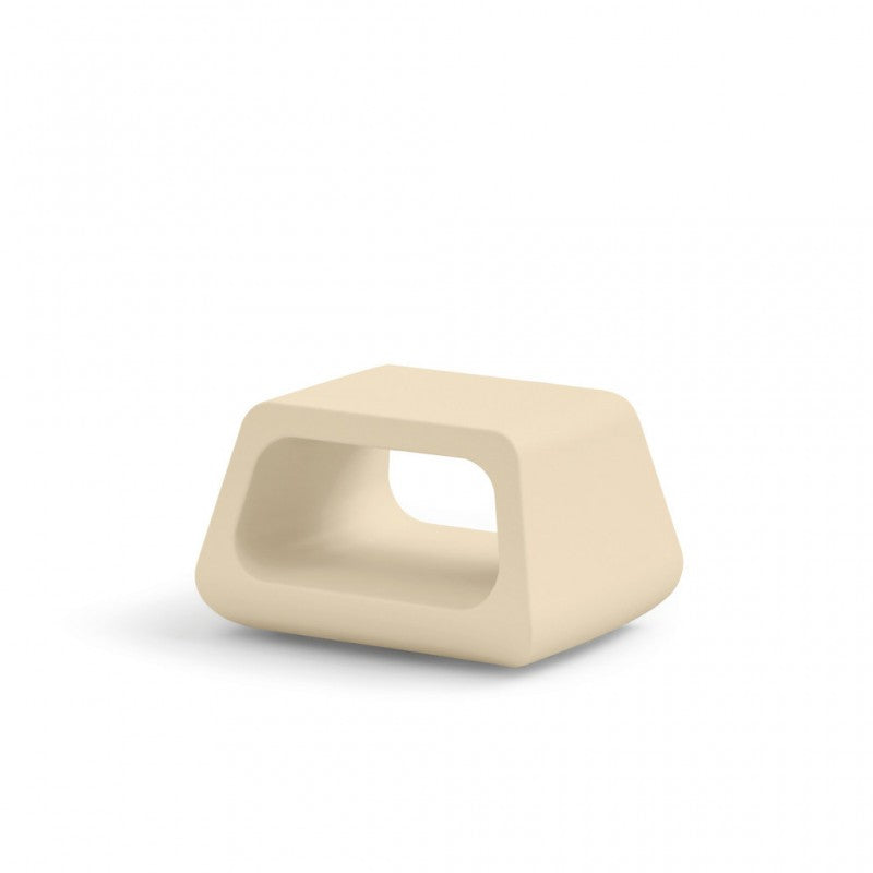 Tavolino Basso da Esterno in Polietilene 79x46 cm Colore Ambra Sugar - Lyxo