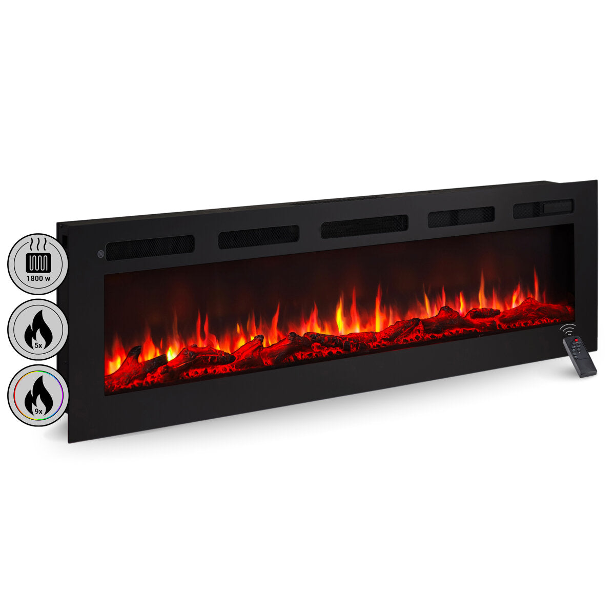 Camino elettrico 3 in 1 Balderia Leif — 50"