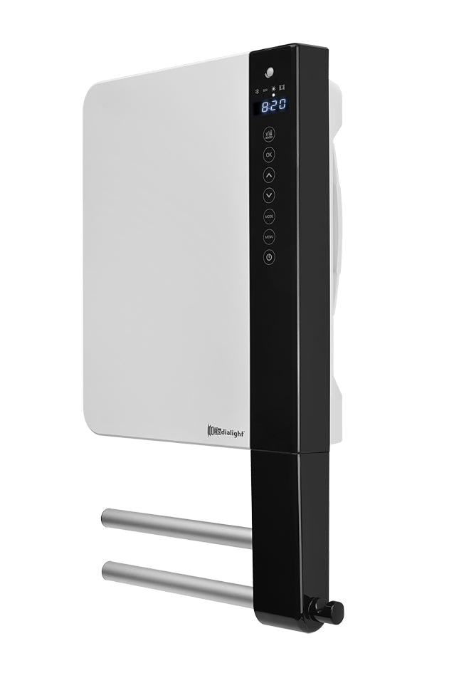 Scaldasalviette Elettrico a Parete Radialight WINDY 2B con Barra - Programmazione Smart