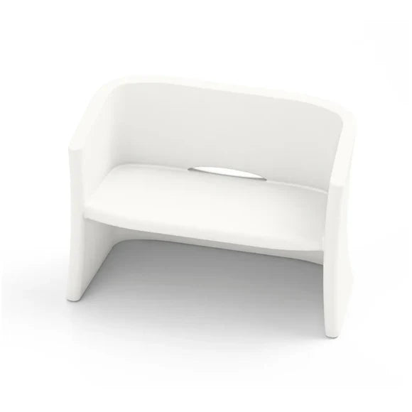 Divano 2 Posti da Esterno in Polietilene l 116 cm Colore Bianco Breeze – Lyxo