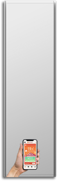 Radiatore elettrico verticale Radialight ICON Wi-Fi - 1500 W / Bianco ghiaccio