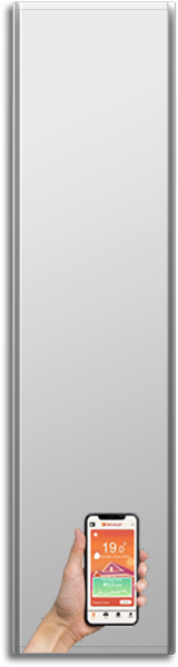 Radiatore elettrico verticale Radialight ICON Wi-Fi - 2000 W / Bianco ghiaccio