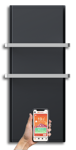 Scaldasalviette elettrico Radialight ICON 2B Wi-Fi - 750 W / Grigio antracite