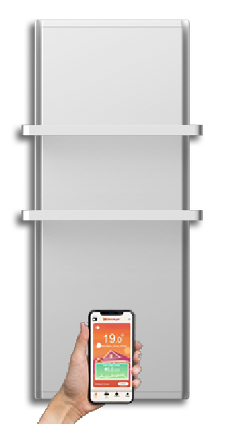 Scaldasalviette elettrico Radialight ICON 2B Wi-Fi - 750 W / Bianco ghiaccio