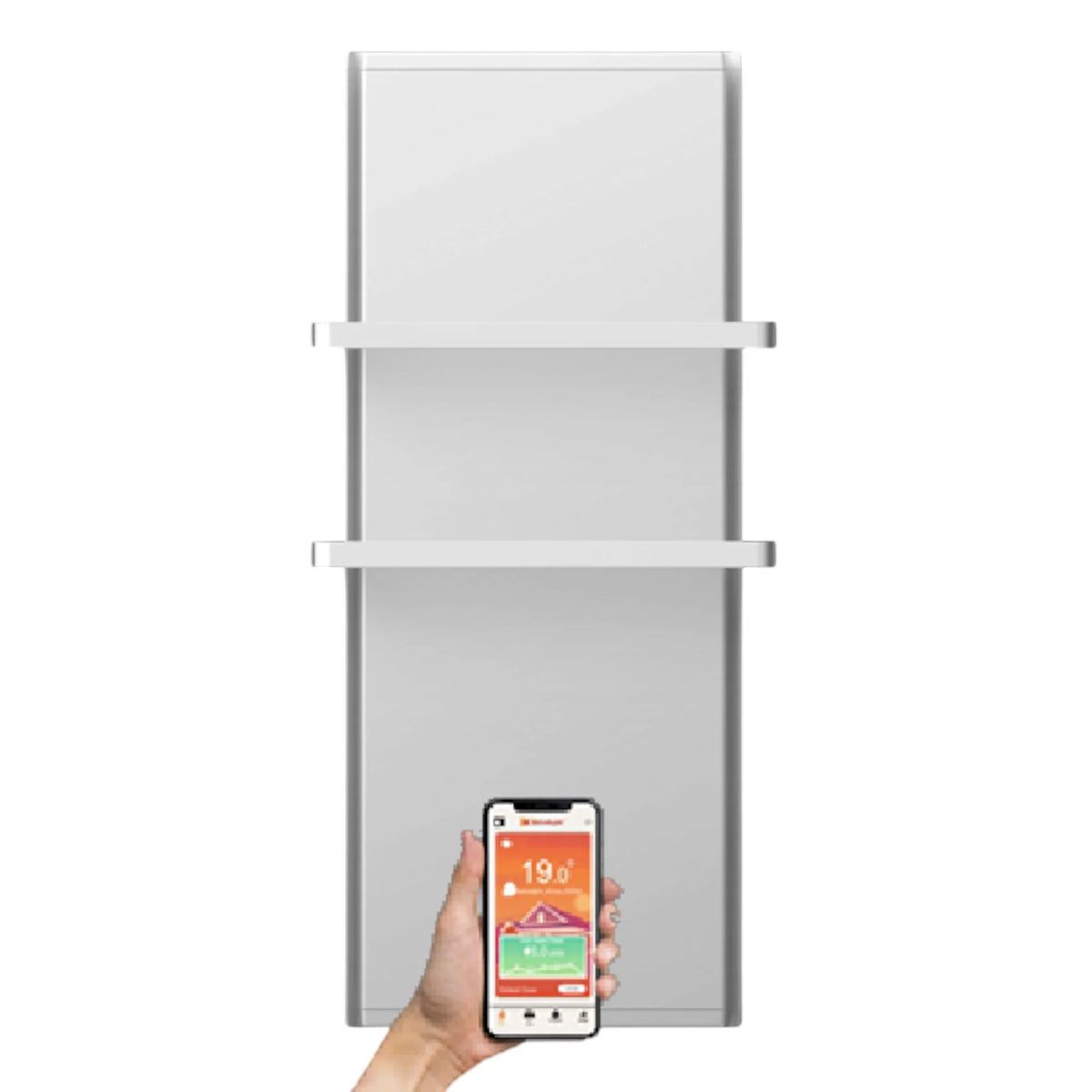 Scaldasalviette elettrico Radialight ICON 2B Wi-Fi - 750 W / Bianco ghiaccio