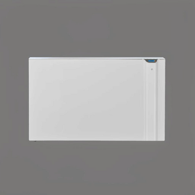 Radiatore elettrico bianco Radialight KLIMA Wi-Fi con display digitale, design sottile per montaggio a parete Klimago