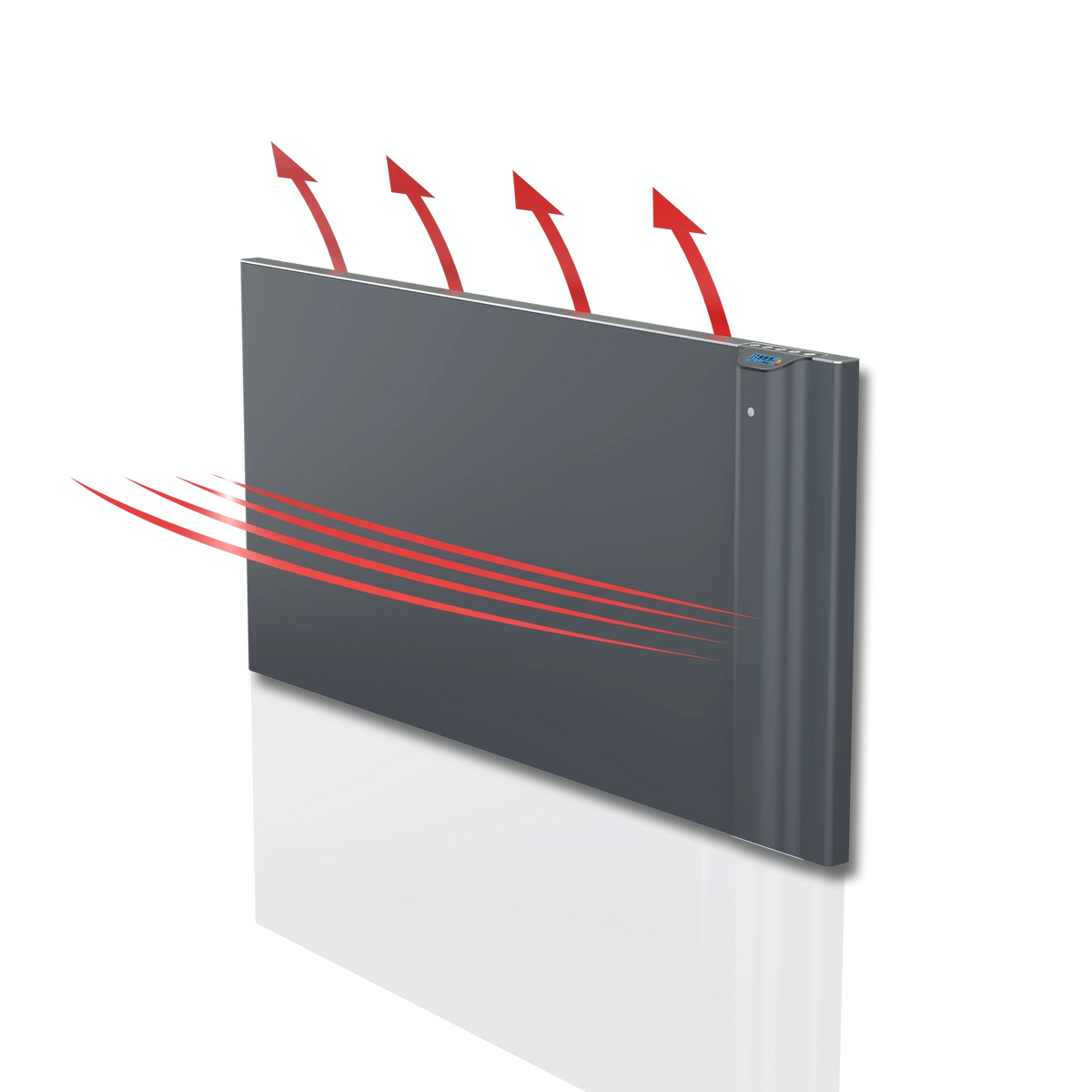 Radiatore elettrico Klimago™ Radialight KLIMA Wi-Fi bianco con tecnologia Dual-Therm per irraggiamento e convezione.
