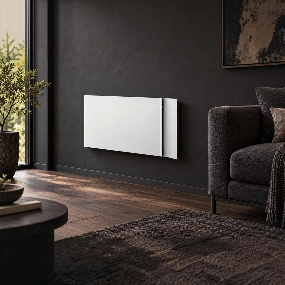 Radiatore elettrico da parete Klimago™ Radialight KYOTO bianco ghiaccio ultra piatto con tecnologia Dual-Therm