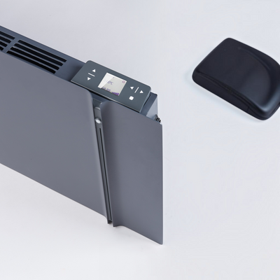 Radiatore elettrico da parete Klimago™ Radialight KYOTO grigio antracite con display touch e controllo digitale