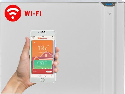 Radiatore elettrico bianco Radialight KLIMA Wi-Fi gestibile da smartphone con app Klimago