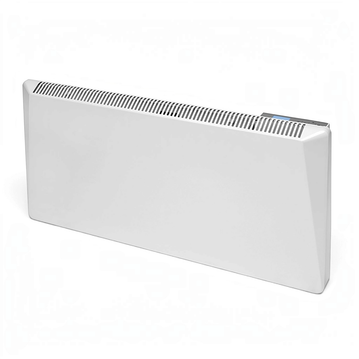 Termoconvettore elettrico digitale bianco Radialight SIRIO disponibile su Klimago™ con display e design sottile
