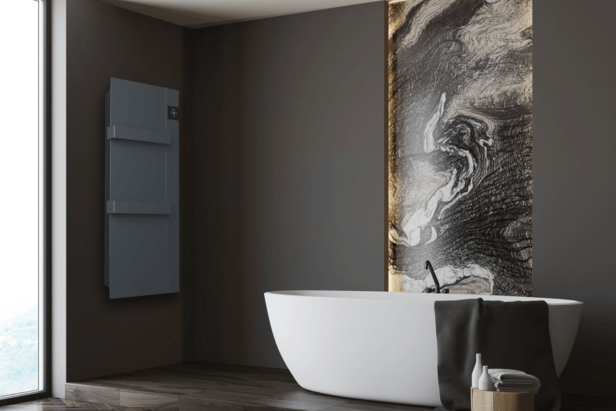 Radialight ONSEN Radiatore Scaldasalviette da Bagno (750 W, Grigio Antracite)