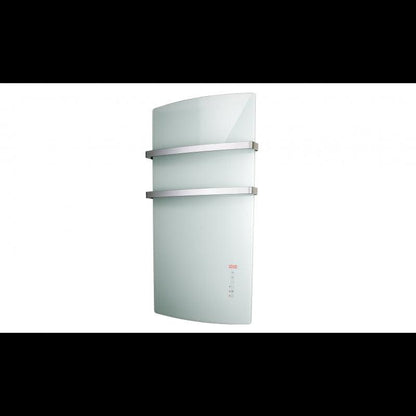 Radialight DEVA Radiatore Scaldasalviette da Bagno in vetro, digitale (1500 W, Bianco)