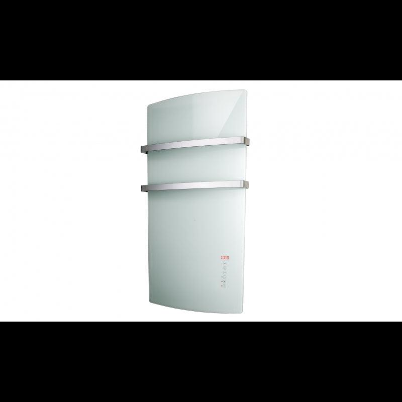 Radialight DEVA Radiatore Scaldasalviette da Bagno in vetro, digitale (1500 W, Bianco)