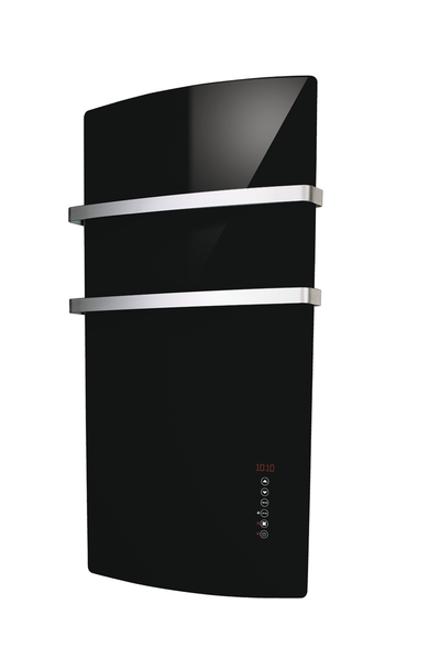 Scaldasalviette in vetro Radialight DEVA 1500 W - Nero vulcano