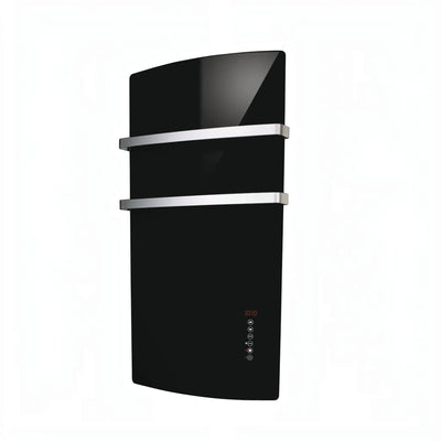 Scaldasalviette in vetro Radialight DEVA 1500 W - Nero vulcano