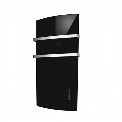 Scaldasalviette in vetro Radialight DEVA 1500 W - Nero vulcano