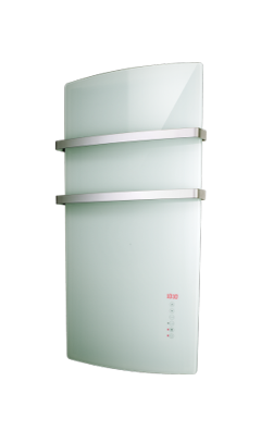 Scaldasalviette in vetro Radialight DEVA 1500 W - Bianco onice