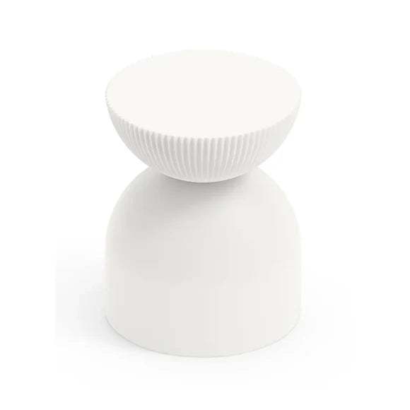 Sgabello Polifunzionale da Esterno in Polietilene h 45 cm Bianco Illo - Lyxo