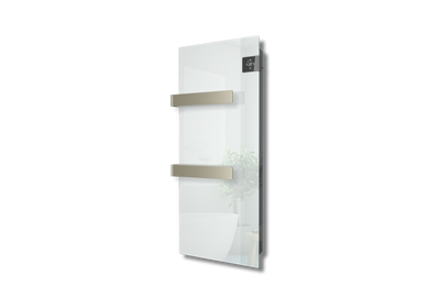 Radialight SILK 750W - Scaldasalviette Elettrico in Vetro Dual-Therm | Bianco Ghiaccio o Grigio Antracite