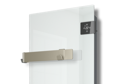 Radialight SILK EVO 1000W - Scaldasalviette con Termoventilatore Integrato | Bianco Ghiaccio / Antracite