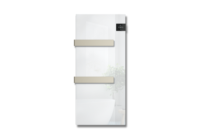 Scaldasalviette in vetro Radialight SILK EVO - Bianco