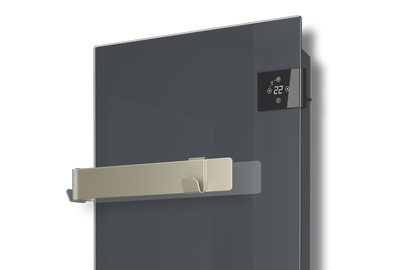Radialight SILK 750W - Scaldasalviette Elettrico in Vetro Dual-Therm | Bianco Ghiaccio o Grigio Antracite