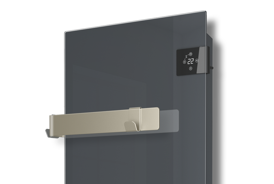 Radialight SILK EVO 1000W - Scaldasalviette con Termoventilatore Integrato | Bianco Ghiaccio / Antracite