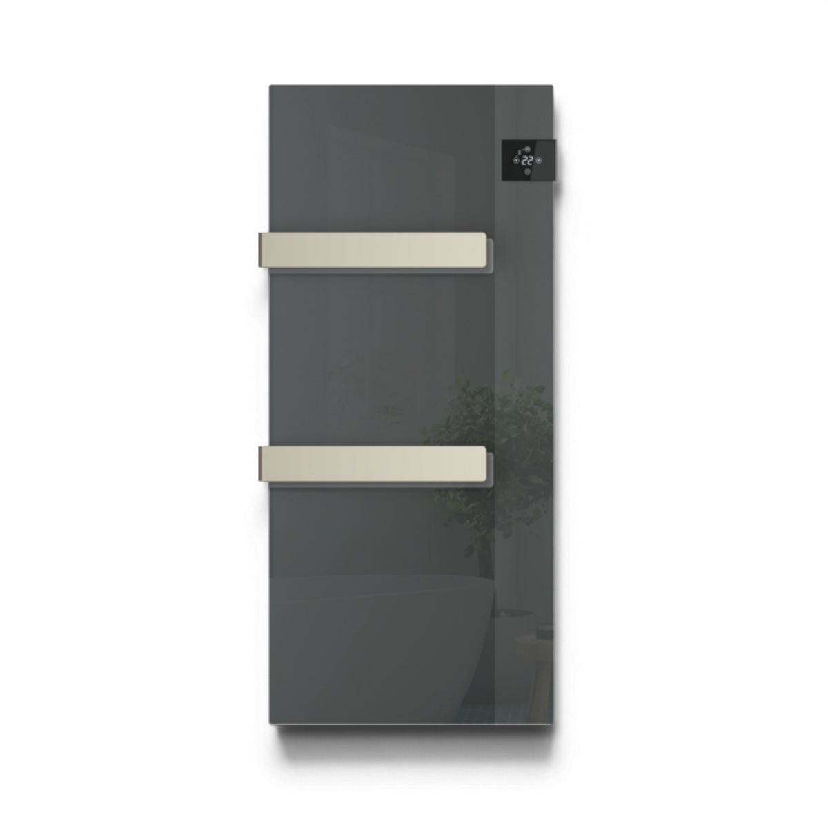 Scaldasalviette in vetro Radialight SILK EVO - Antracite