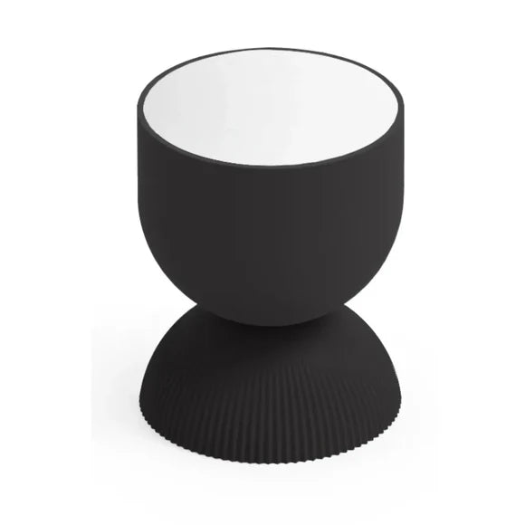 Tavolino da Giardino in Polietilene h 45 cm Nero con Piano Bianco Illo - Lyxo