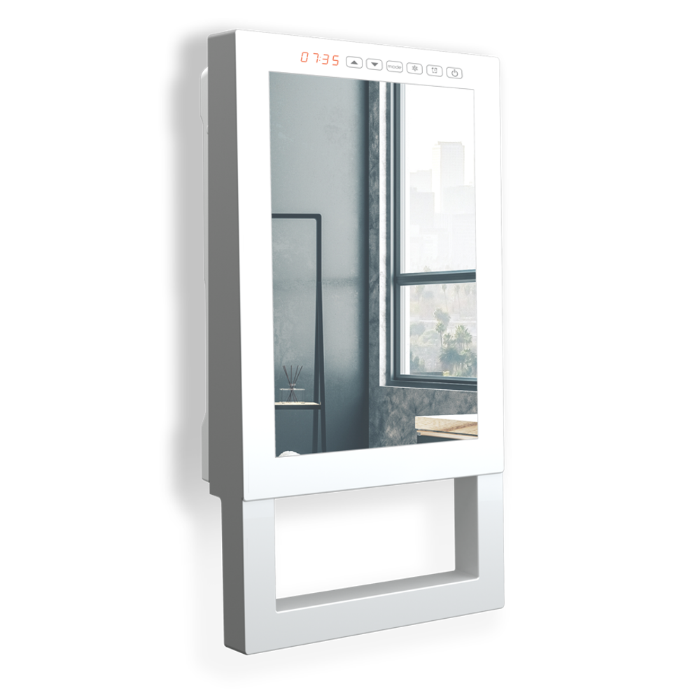 Termoventilatore con specchio Radialight QUADRO VISIO - Configurazione unica